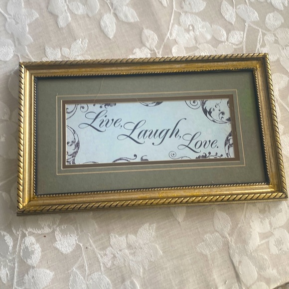 Wall Decor Live Laugh Love Gold Frame With Black Accents Poshmark